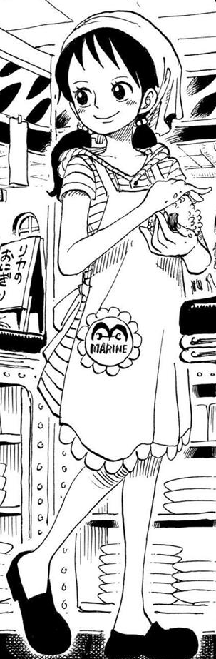 OP_Characters_'s tweet photo. Day 181: Rika, Lady who works as a waitress at the Marine Base in Shell Town who feed Zoro rice balls while he was being imprisoned https://t.co/MHGHKUohCS
