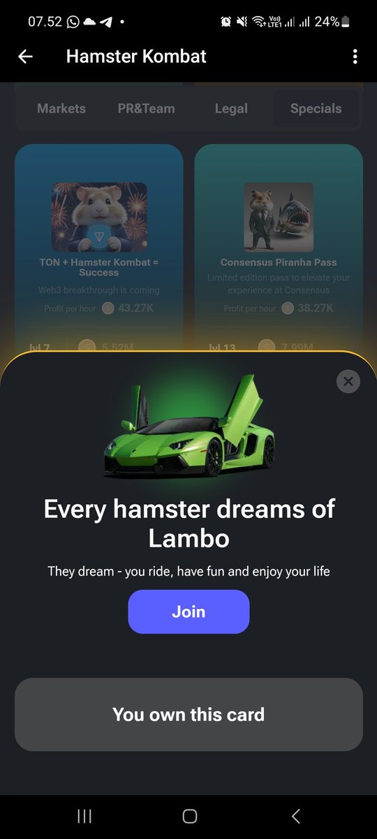 ipy_23's tweet photo. Join and legi air dropp, 
get the lambo now

https://t.co/buVHuSerrI…

#HAMSTERKOMBAT #airdrope #tonwallet #kripto https://t.co/hMPZvTaXsC