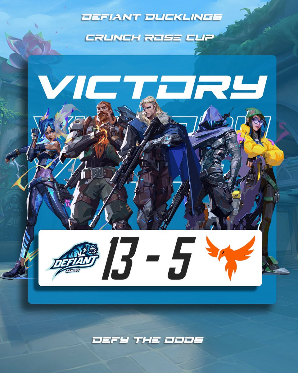 DefiantGamingUS's tweet image. SQUAD PUTS ON A CLINIC IN ROUND 2 🔥

Slight work on Lotus, 13-5. GGs @tenaxgg. 

Round 3 coming up, TOP 4 SECURED in @CrunchGamingVal Rose Cup!

twitch.tv/defiantgamingus