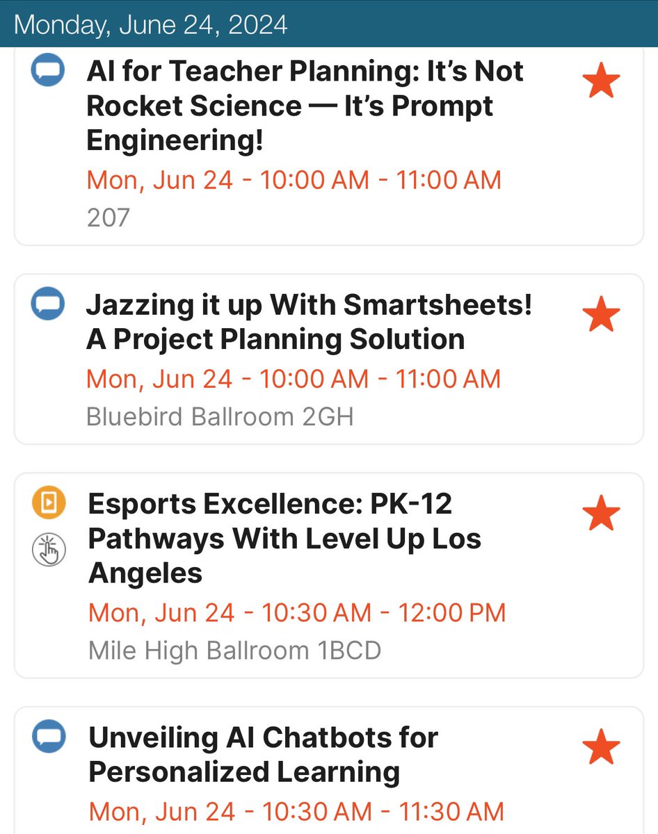 edtechmatt's tweet image. I love attending the ISTE conference for my own professional development. I always find what I need among the hundreds of sessions offered. A glimpse into what I have selected for this conference shows what we are working on and planning for in the future in @ITS4VCS