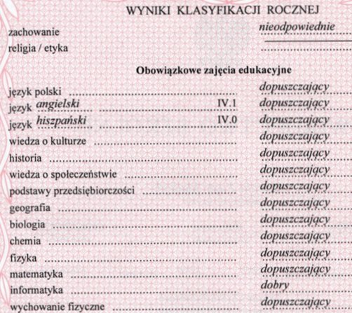 Syn dziś przyniósł świadectwo, po czym zapytał:

- Skibidi bop dom dom?
- Yes, yes!

Kurtyna!