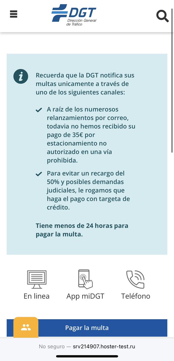 LEFITENI's tweet photo. Ojo!! https://t.co/e77wqlEdUy
#PHISHING #ciberestafas https://t.co/7g0xYdPS6U