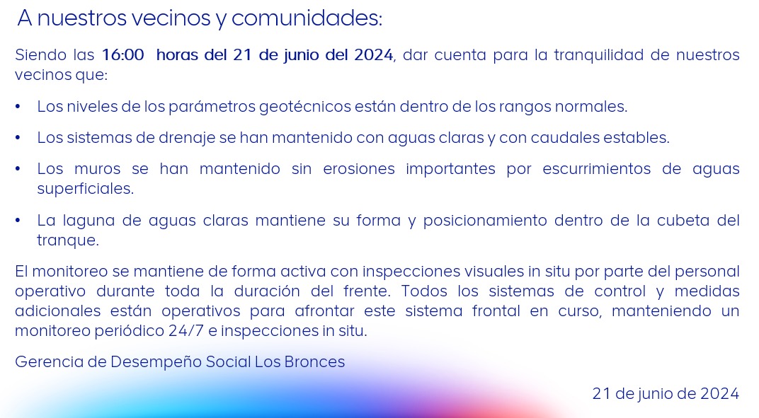 Importante mensaje de nuestra empresa socia <a href="/AngloAmericanCL/">Anglo American Chile</a>
#tiltil #colina #frentedemaltiempo #lluvias