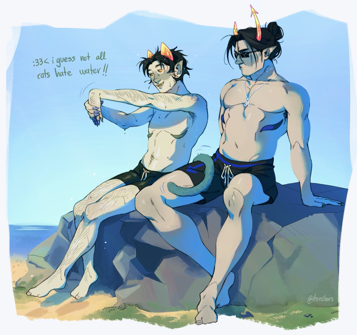 itsreitoes's tweet image. meowrails at the beach because summer has arrived
#homestuck #HOMESTUC4