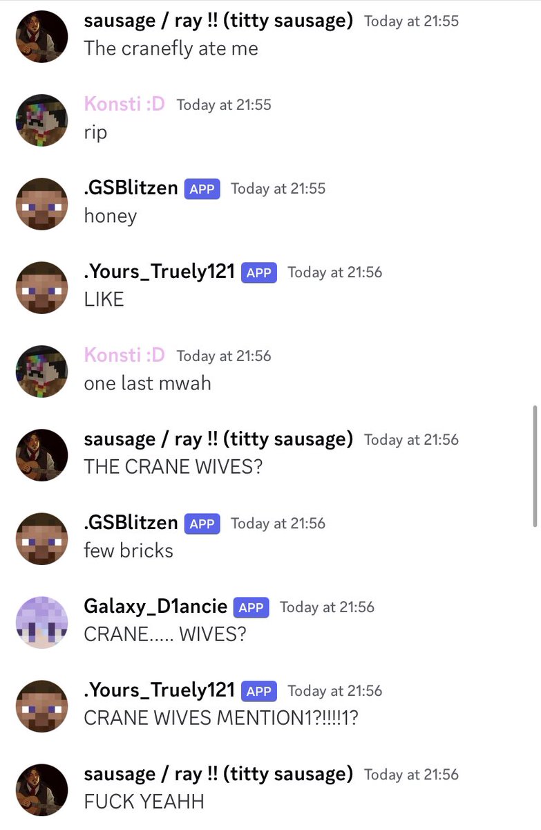 Crane wives mention