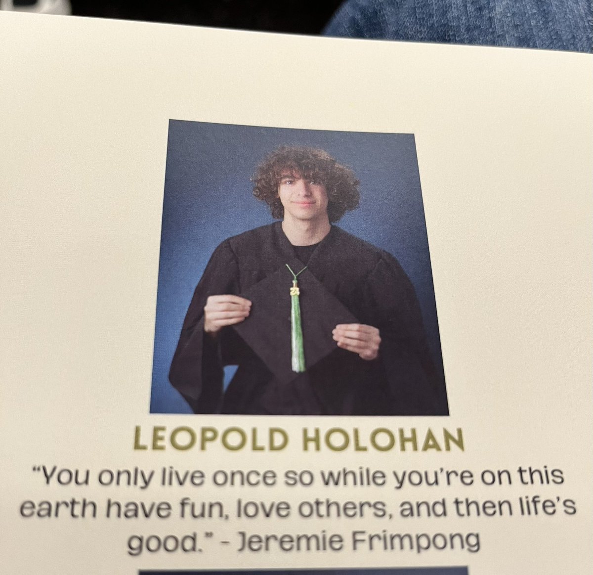 the <a href="/JeremieFrimpong/">Jeremie Frimpong</a> senior quote nobody else doing it like me