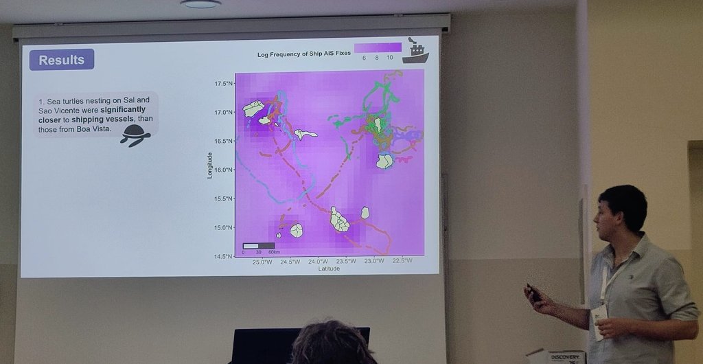 Ending #ECCB24 with a very engaging talk on #seaturtle tracking using our new affordable tech by <a href="/Sam_Shrimpton_/">Samuel Shrimpton 🐸🦈🐢</a> I'm very proud of lab members talking about the #TurtleProject and of all the <a href="/QM_SBBS/">QM_SBBS</a> students and Alumni who gave amazing talks. Now let's get ready for the field!