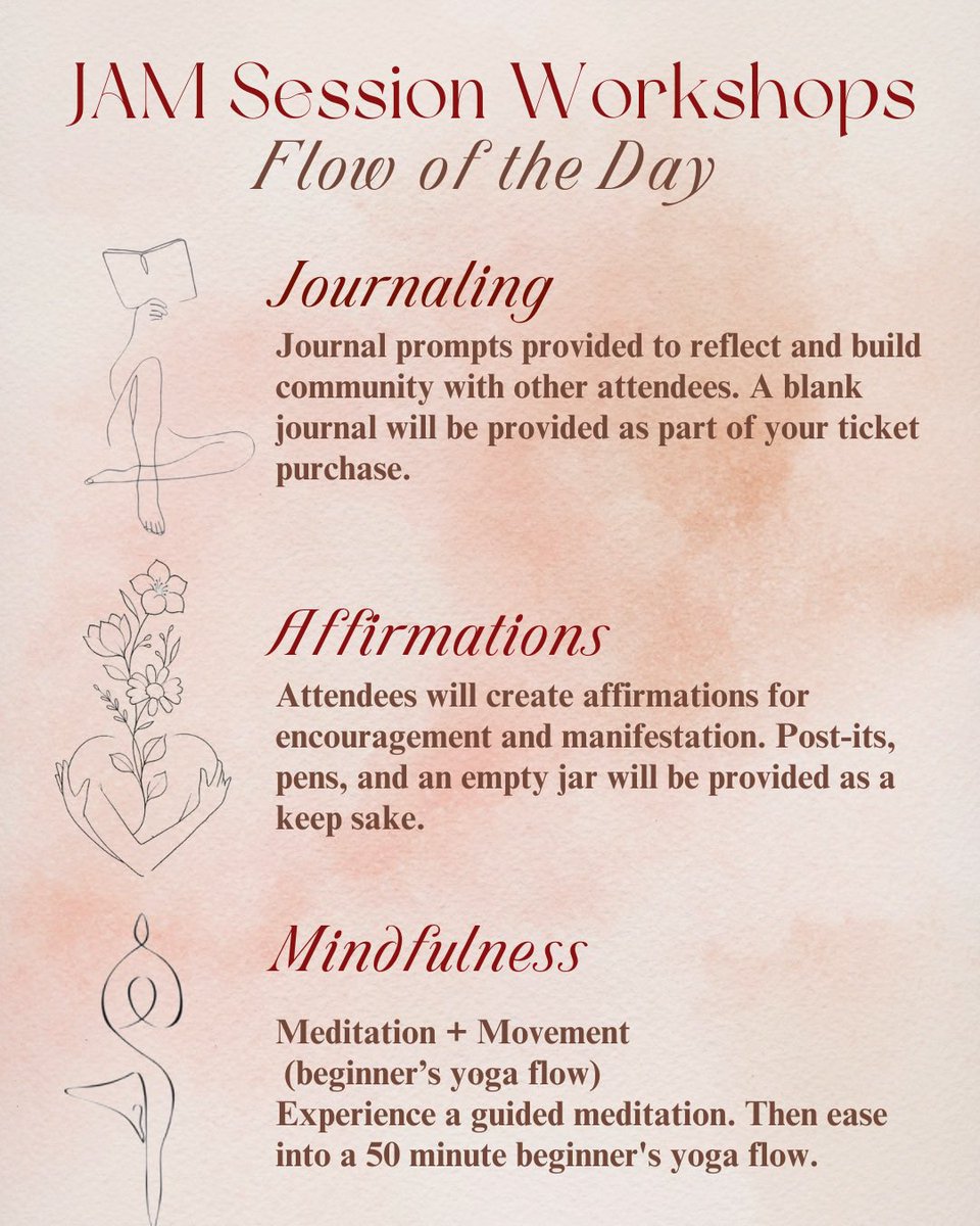 If you’re in the NYC area and looking for a self care activity for tomorrow, I’m hosting a JAM Session at Brooklyn Wellness Club ✨
Tickets are 50% off and can be purchased on my website therapyismyjam.com