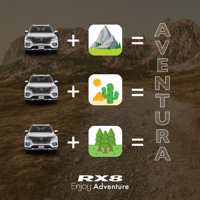 MGMotorMx's tweet photo. Con RX8 el resultado siempre será el mismo, un viaje lleno de aventuras. #MG #RX8 #EnjoyAdventure https://t.co/GnFiJ0Jgsp