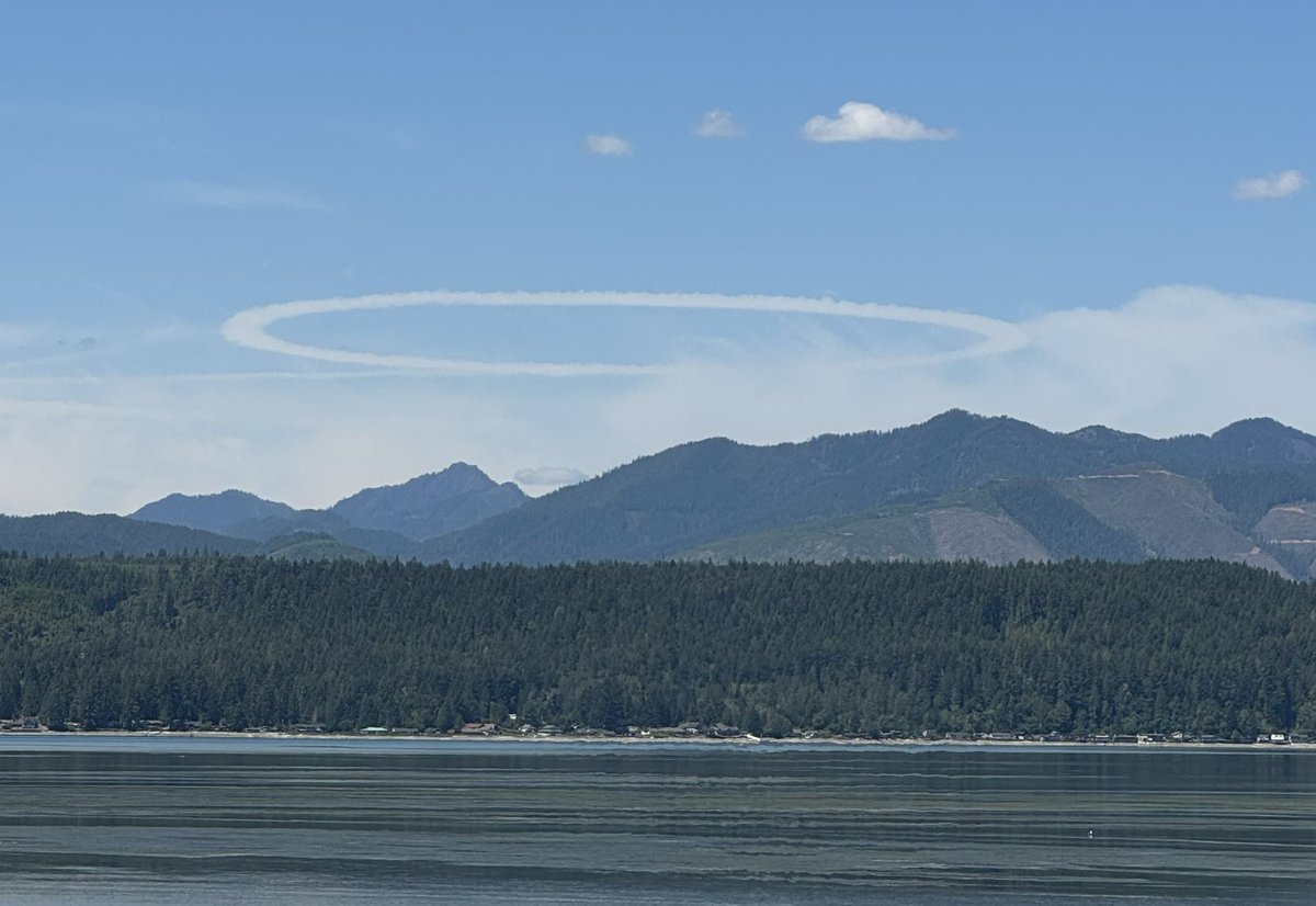 RepThomasMassie's tweet image. Interesting cloud activity here in the Pacific Northwest today. 🤔