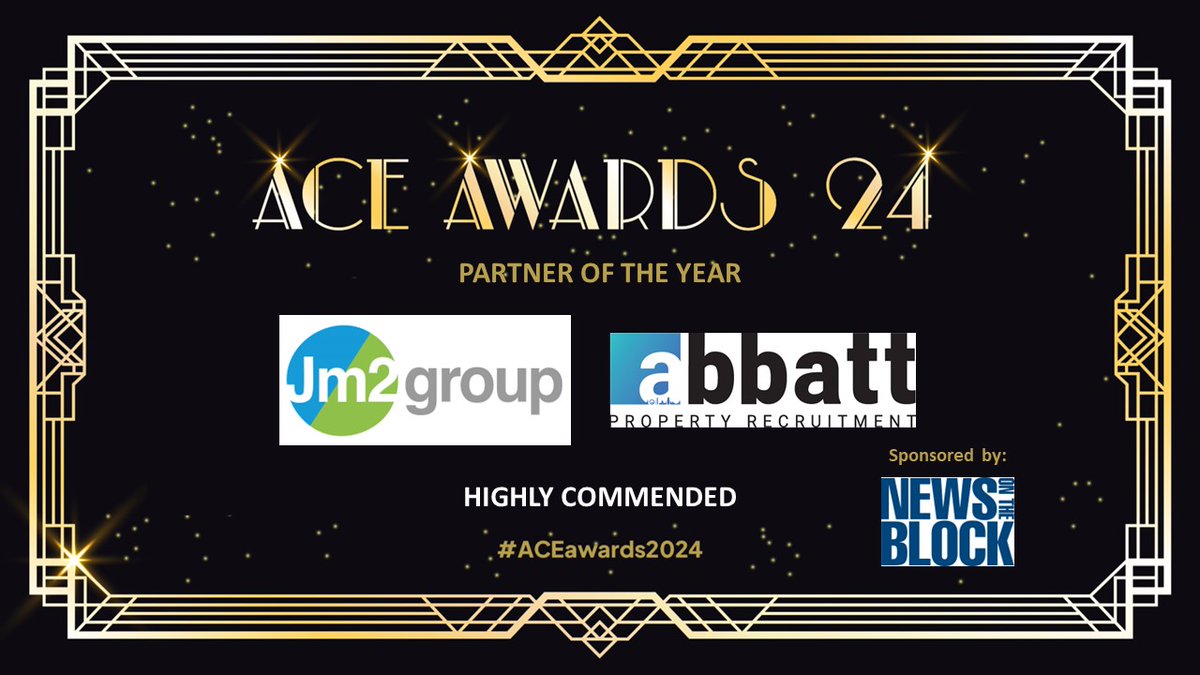 A massive congratulations to <a href="/_TeamJM2/">Jm2 group</a> and <a href="/abbattprop/">Abbatt</a> on being Highly Commended for this year’s Partner of the Year Award at the #ACEAwards24!