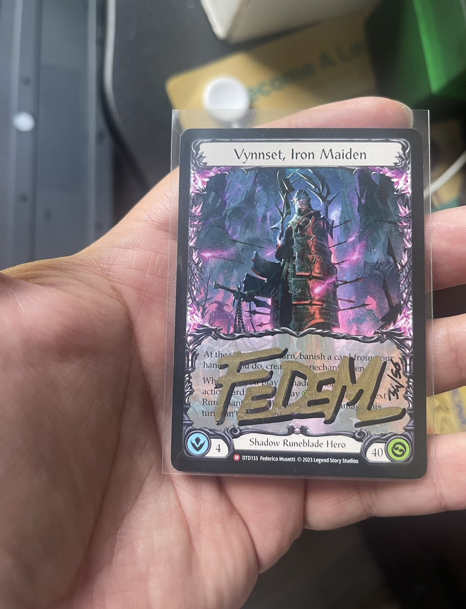 Got this awesome artist proof of my main girl Vynnset. Props to Federico Musetti on the amazing pic for a fab and spawn fan. #fabtcg #spawn