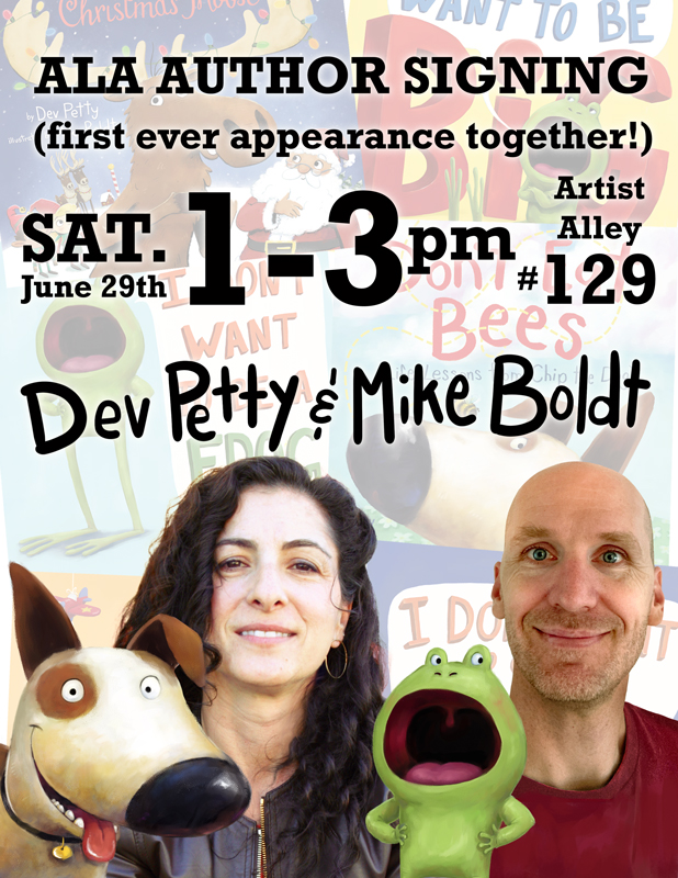 Attending #ALAAC24 next week? SO AM I! Bring your FROG or CHIP or ELMORE books Saturday to have <a href="/devpetty/">Dev Petty</a> and I sign them! First time we've ever met in person too.