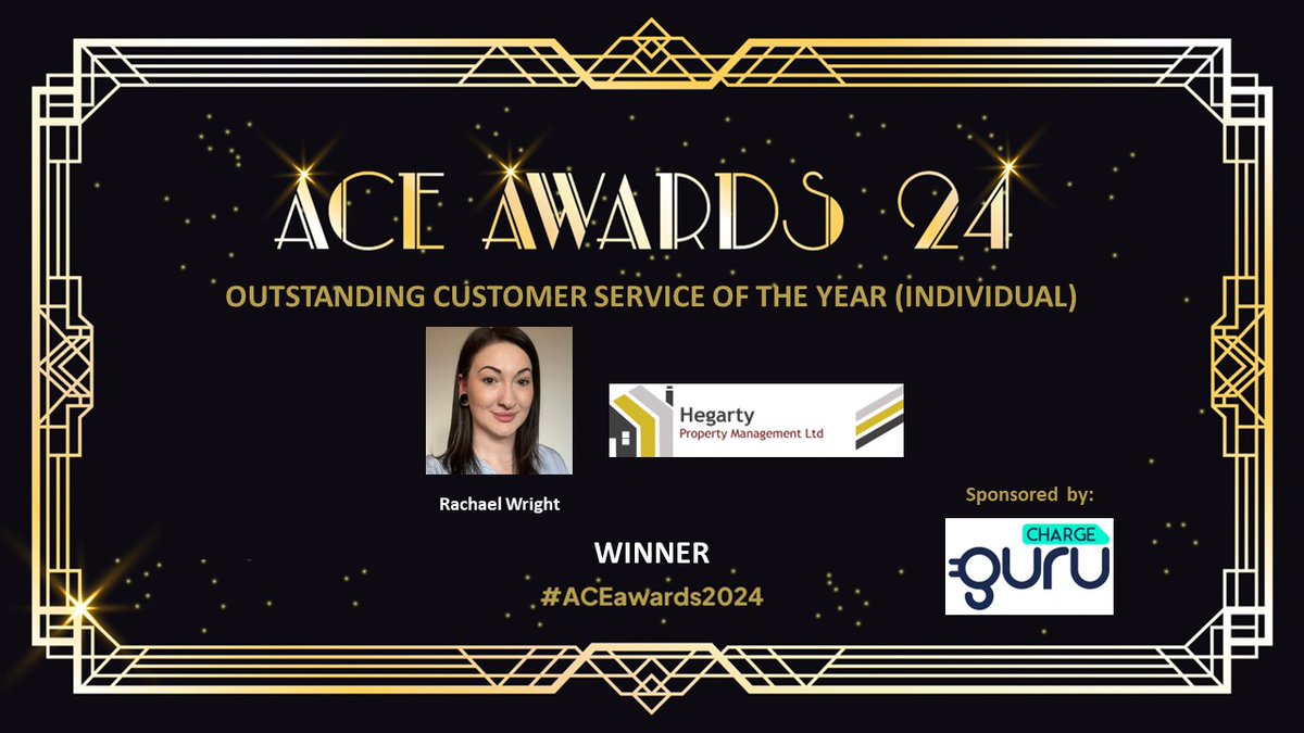 This year’s Outstanding Customer Service Award (Individual) goes to Rachael Wright at <a href="/hegarty_pm/">hegarty_pm</a>. Congratulations Rachael!

#ACEAwards24