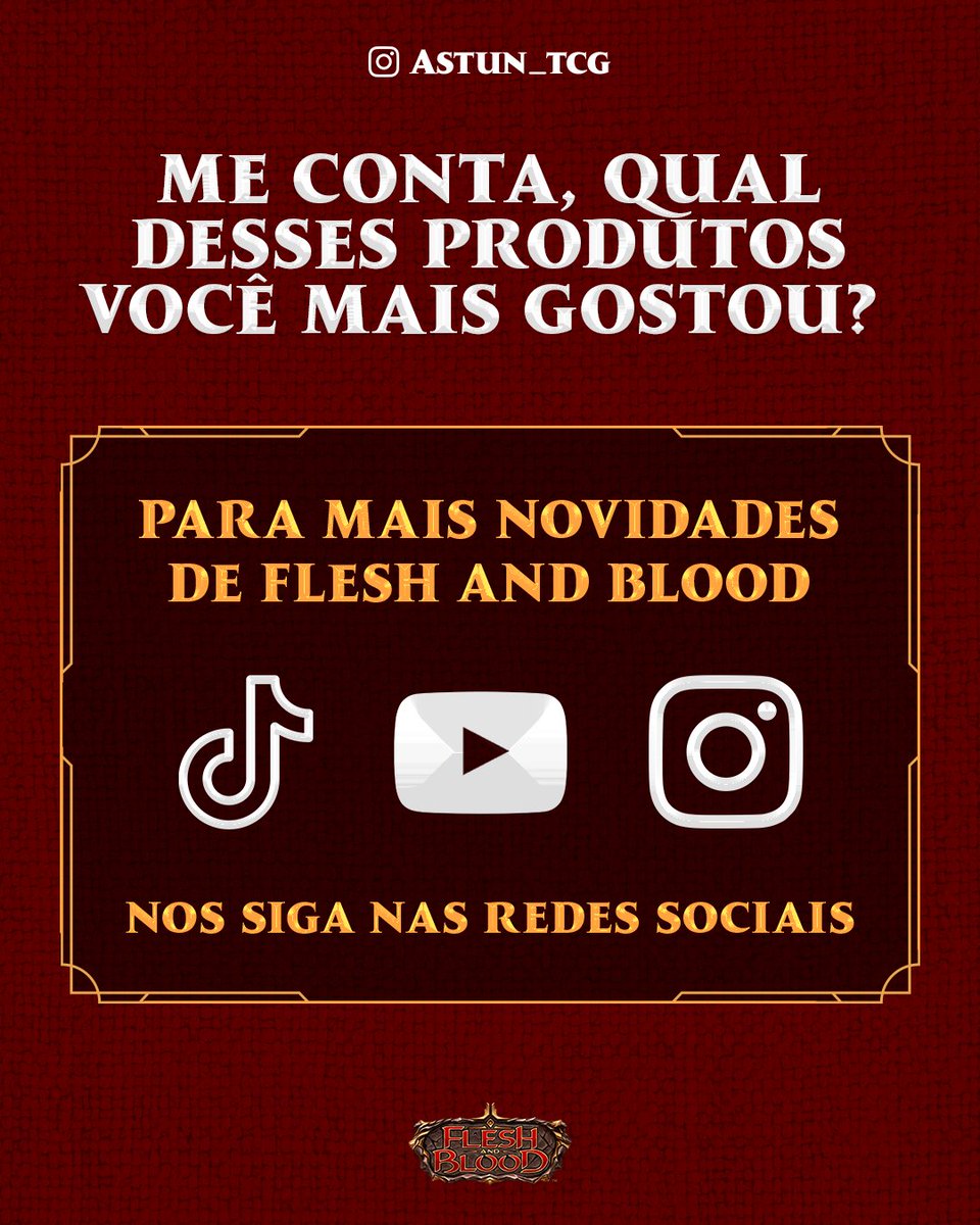 Astun_Tcg's tweet photo. Viram os novos produtos de Flesh and Blood? Que tal conhecer todos os detalhes? https://t.co/OHmjuOZgw8