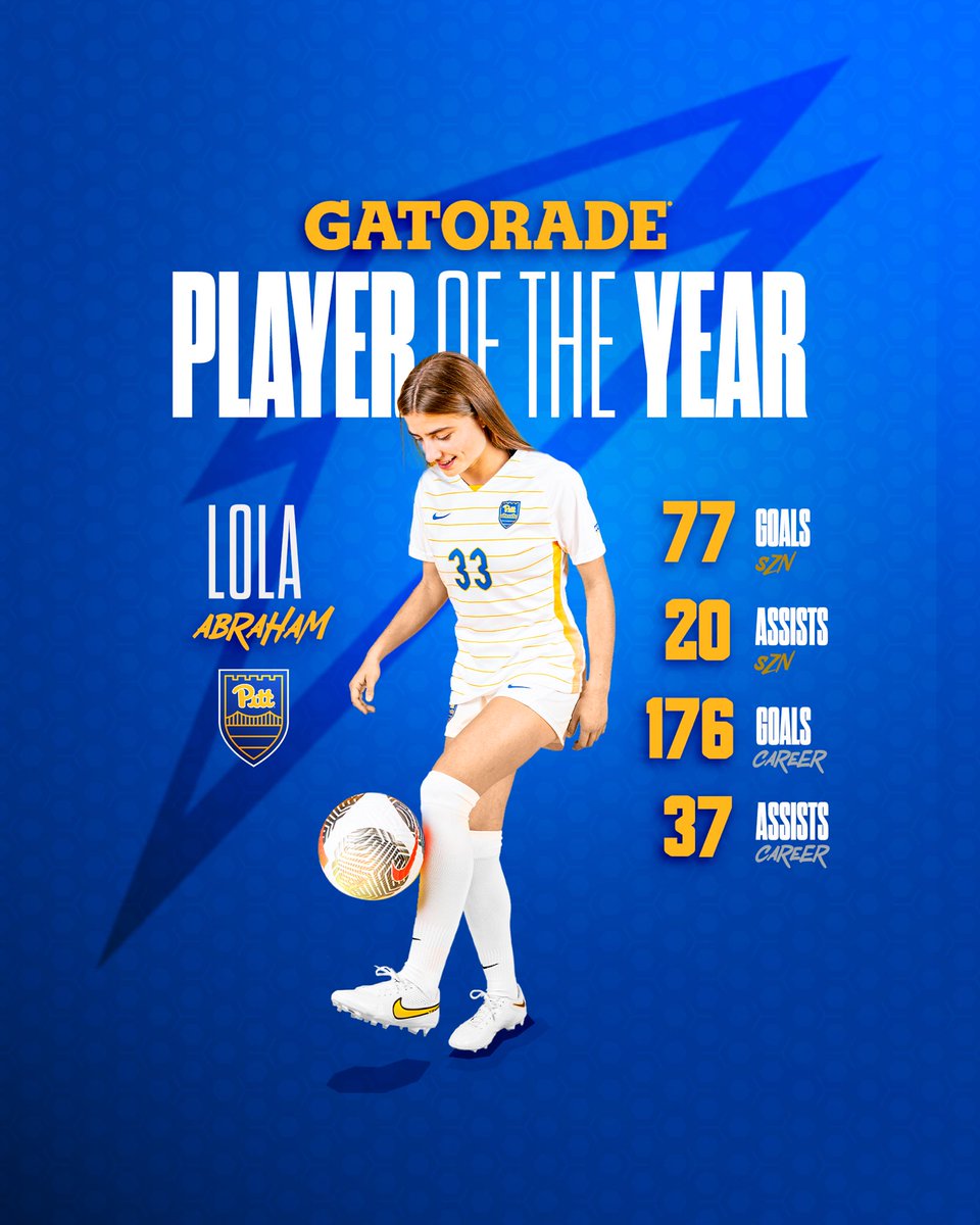 Pitt_WSOC's tweet image. That's our Panther 💥

@lola_abraham7 is the Pennsylvania @Gatorade Girls Soccer Player of the Year ✨

🔗 bit.ly/4evkdIv

#H2P