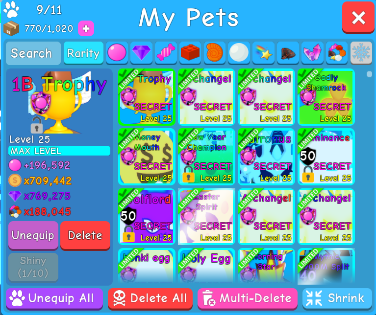 Celestial126's tweet photo. Trading BGS secrets 

LF: AM pets

#bubblegumsimulator #adoptmetrade https://t.co/nQztV4GwGA