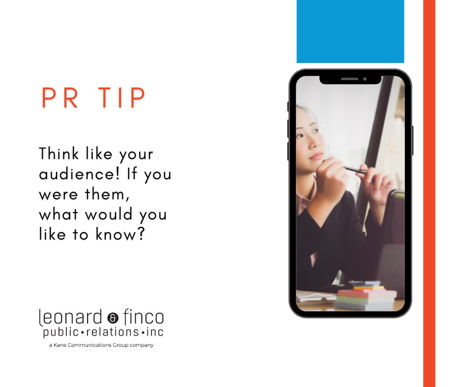 thePRexperts's tweet image. When designing a campaign or crafting a message, think like your audience. What would you like to know if you were not part of this organization? #PRTip