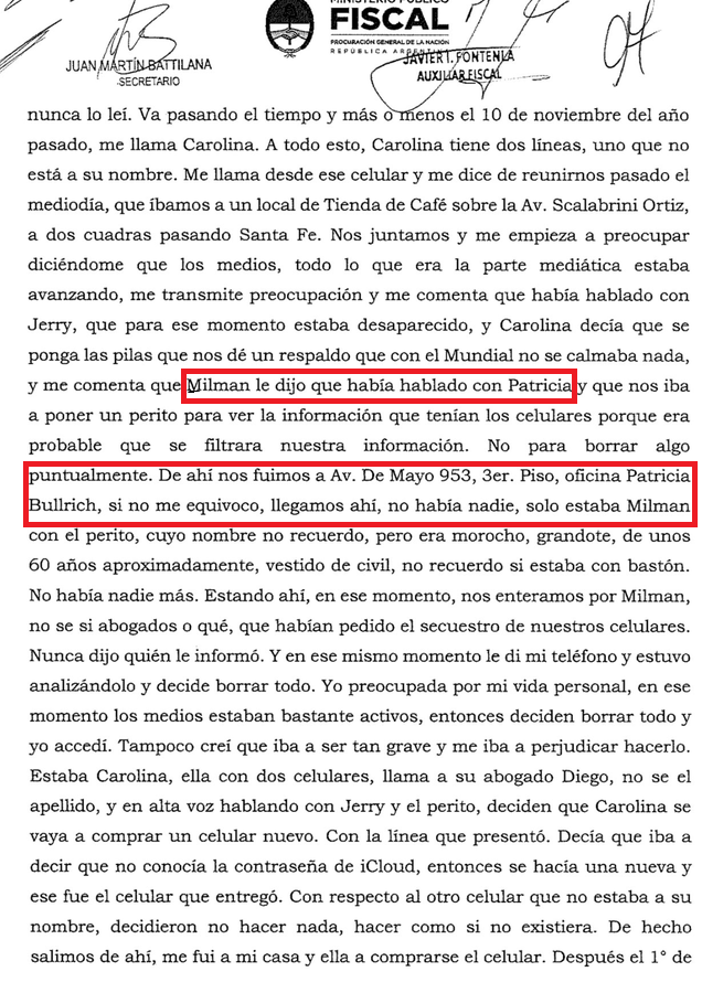 MartnPeiretti1's tweet image. 🟥⚠️✅ Patricia Bullrich, ¿vos hablando de terroristas y golpistas?, Patricia, vos participaste del atentado contra Cristina Kirchner, así lo marca la declaración en la justicia de Ivana Bohdziewicz(ex asesora de Milman). Milman te llamó a vos, y despues fueron a tu local...