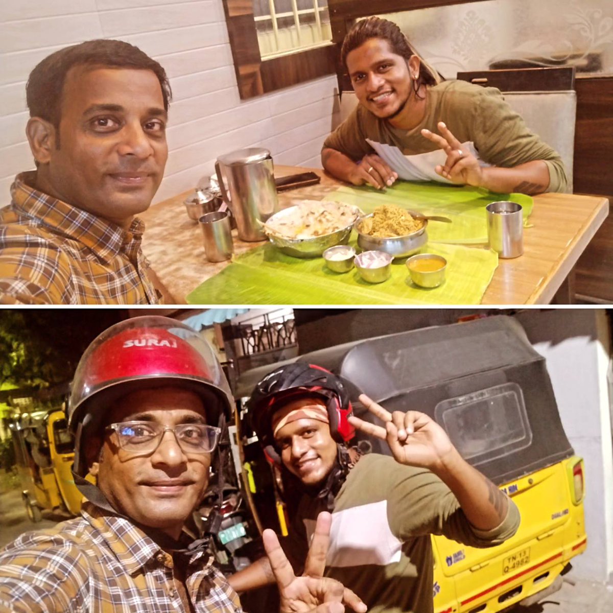 virtualemceerk's tweet image. Late evening meet after completing different works at different places and on the go training. 📷📷📷📷

#mcthamizharasankarunakaran and #mckichu

 #chennaieventemcees #chennaievententertainers #training #emceetraining #trainertrainee #mentormentee #traininggoals #funattraining