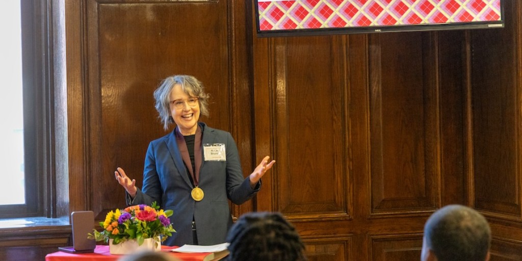 Congratuations to Dr. Katherine Richardson Bruna, the inaugural Willie and Kathleen Robinson ISU 4U Promise Professor. She is also the founding director of the program, which helps pave the way to college for students at two Des Moines elementary schools. bit.ly/4esiqUJ