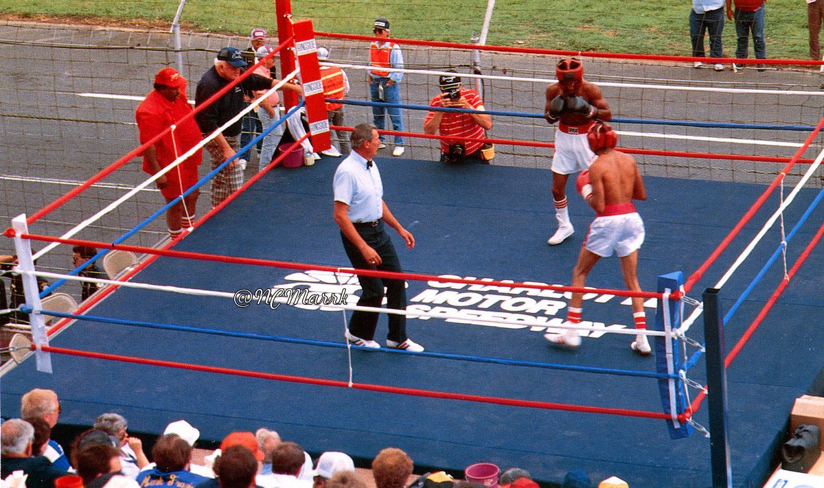 NCMarrk's tweet image. 1987 Charlotte - Boxing always apart of the pre-race festivities. #Humpy