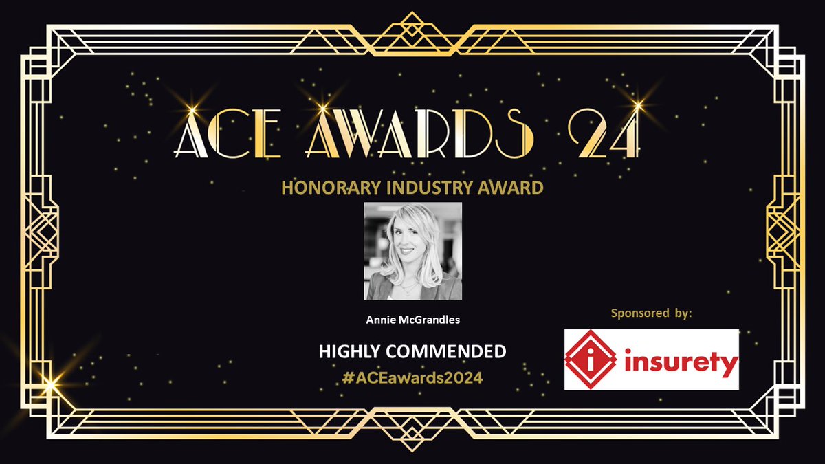 This year, Annie McGrandles has been highly commended in our Honorary Industry Award – a massive congratulations to Annie. 

#ACEAwards24
