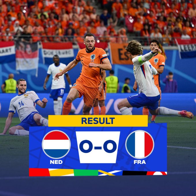 Kết quả bóng đá Hà Lan vs Pháp - Bảng D EURO 2024: Cựu sao MU mờ nhạt, Mbappe định đoạt trận đấu