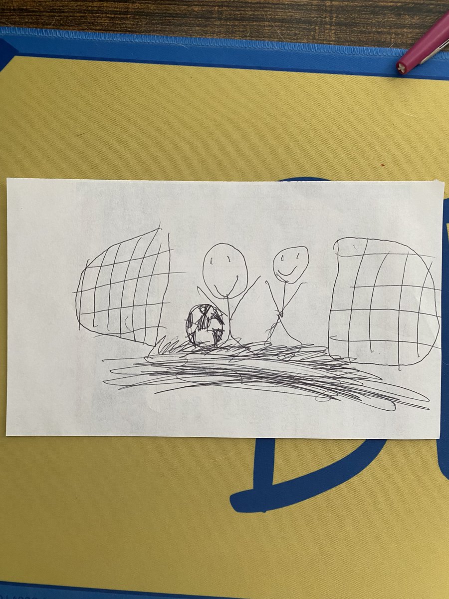 CSBarnes_'s tweet image. We took 30 x 5-7 yo inside during camp to play games. Lost power, so we prompted them, "draw your favorite moment of camp." 13 were scoring goals, 10 included at least 1 friend, 3 set in nature, 2 skills learned, and 2🤷‍♂️. Know who's in front of you and what their FUN looks like!