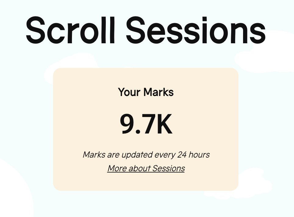 Fowlmouff_eth's tweet image. Airdrop - Scroll Sessions Marks - Multichain

Claim:  scrall.io/sessions

- Connect With Metamask
- Complete all task &amp;amp; get more reward
- Check-in daily &amp;amp; get link invite =&amp;gt; get more reward

#SCROLL #SCROLLZKP #zkEVM $COOKIE $PARAM #layer2 #airdrop #web3 #token #bnb…
