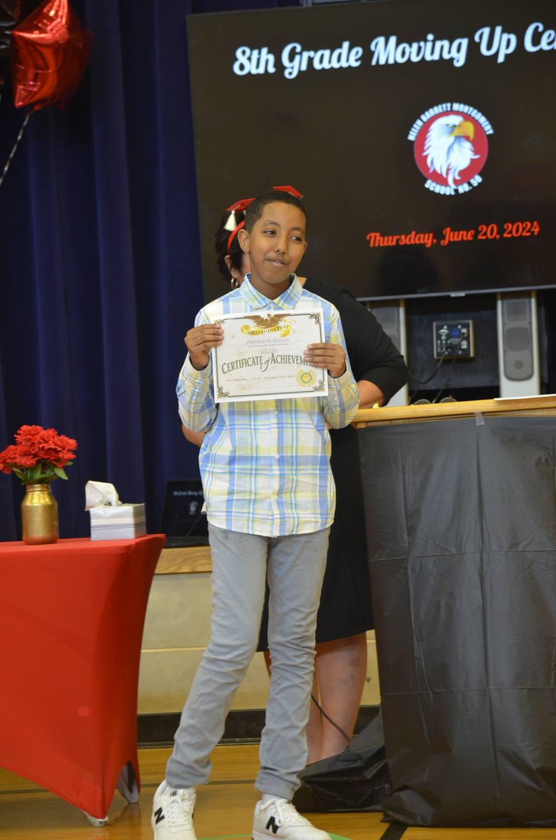 Our last cohort of 8th graders are going to high school.  Good luck to all and we hope to see you all taking that special walk to get your diploma in 4 years! ❤️🦅🖤👏🎓

Thank you to Mr. Santana for sharing his photos! 😀