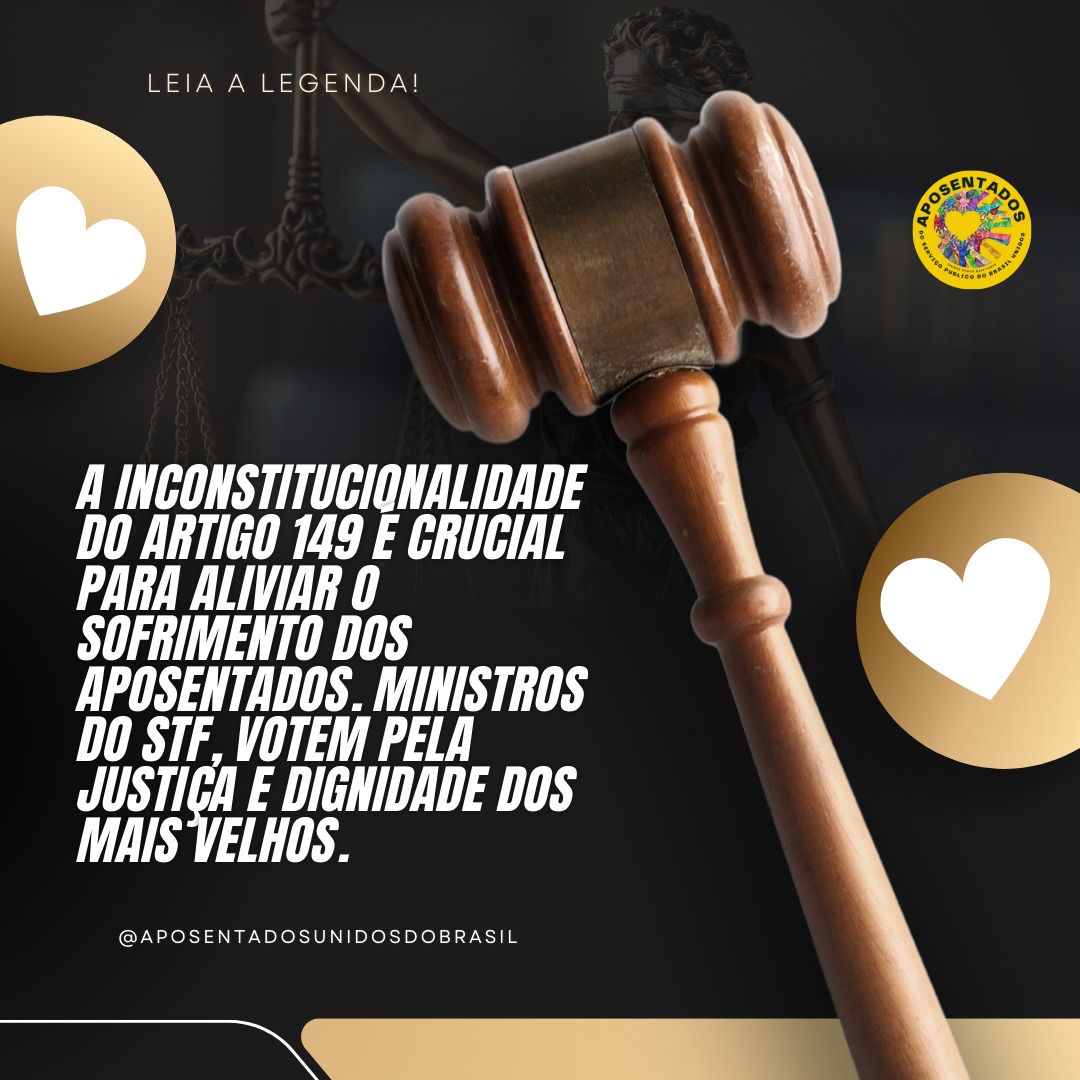 19/6/24 foi um grande dia! Aguardamos o ministro <a href="/gilmarmendes/">Gilmar Mendes</a> retomar a votação do art. 149 da EC103/19. Seguimos na luta! Gratidão aos ministros q votaram por nós!
<a href="/nunesmarquesK/">Kassio Nunes Marques</a>
<a href="/MinAMendonca/">André Mendonça</a>
<a href="/Cristianozaninm/">Cristiano Zanin Martins</a>
<a href="/FlavioDino/">Flávio Dino 🇧🇷</a>
#LulaEstamosComVoce
Julguem Já
#AposentadoriaDigna