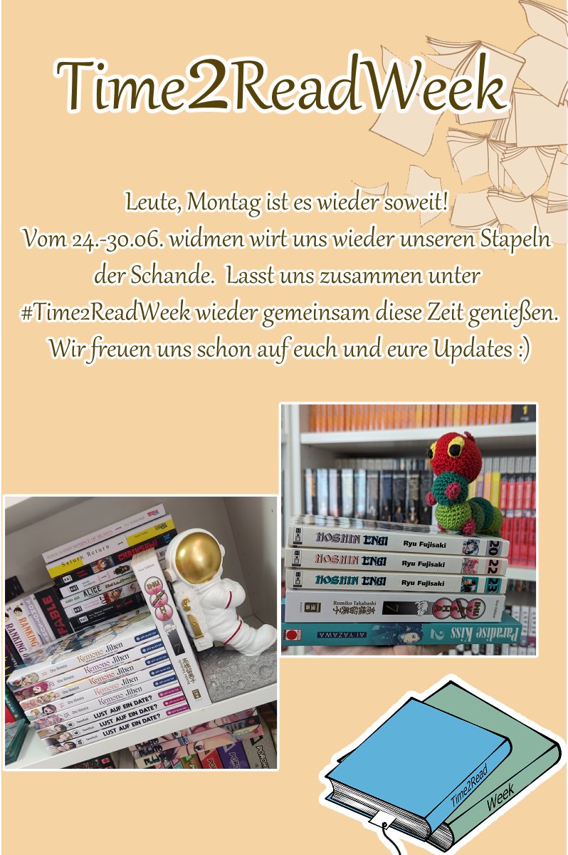 Time2ReadWeek's tweet photo. Morgen ist es wieder soweit, seid ihr auch so bereit wie wir?
Was gibt es nicht besseres in der Sonne zu liegen und was zu lesen? Oder bei Regen auf der Couch lümmeln? Jedes Wetter ist Lesewetter! Was liegt so auf eurem Stapel?
#Time2ReadWeek https://t.co/BtDDtHV4rZ