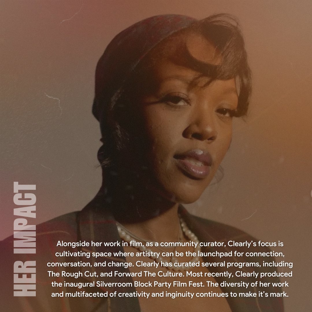 Shoutout to our Sister of the Week Briana Clearly! <a href="/brianaclearly/">Briana...Clearly (As in, Obviously)</a> 🎬

Next Wednesday, Clearly, apart of our will be in conversation with our Founder and CEO Dr. Yvonne Welbon discussing her “Film a Month” challenge.

Visit: givebutter.com/DirectorsSpotl… or hit the 🔗 in our bio!