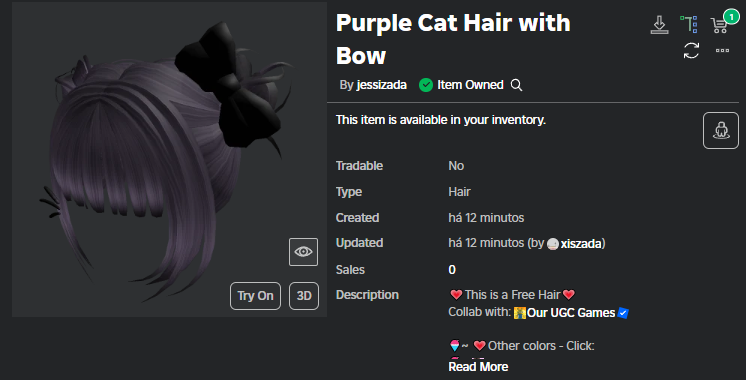 Free Limited today <a href="/jessizad4/">jessizada</a> 

Link:roblox.com/catalog/181511…

Game:roblox.com/games/14620329…

Wins: 1.5k