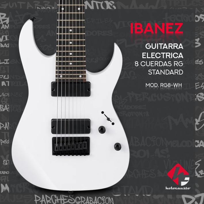 HolocaustoShop's tweet photo. "Ocho cuerdas, infinitas posibilidades: Ibanez RG8." https://t.co/c3Gw5LBM2Z #ibañezguitar
#electricguitar
#eightstring
#MusicGear
#ibanezrg
#GuitarLife
#ExtendedRange
#RockOn https://t.co/PrmEwfFLPU