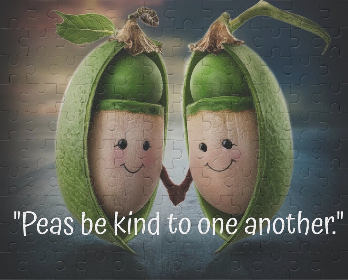 PuzzlingQuotes's tweet photo. Peas be kind to one another 🫛😊🤝
#Puzzle #puzzles #puzzlelover #puzzletime #puzzleaddict #puzzlegames #puzzlegram #foodphotography #foodlover #foodie #puzzlefun  #rhythm #puzzlefeed #puzzlemania #jigsawpuzzle #puzzleart  #lifequotes #inspirationalquotes #puzzlingquotes #fypシ゚ https://t.co/6PqyA7qXef