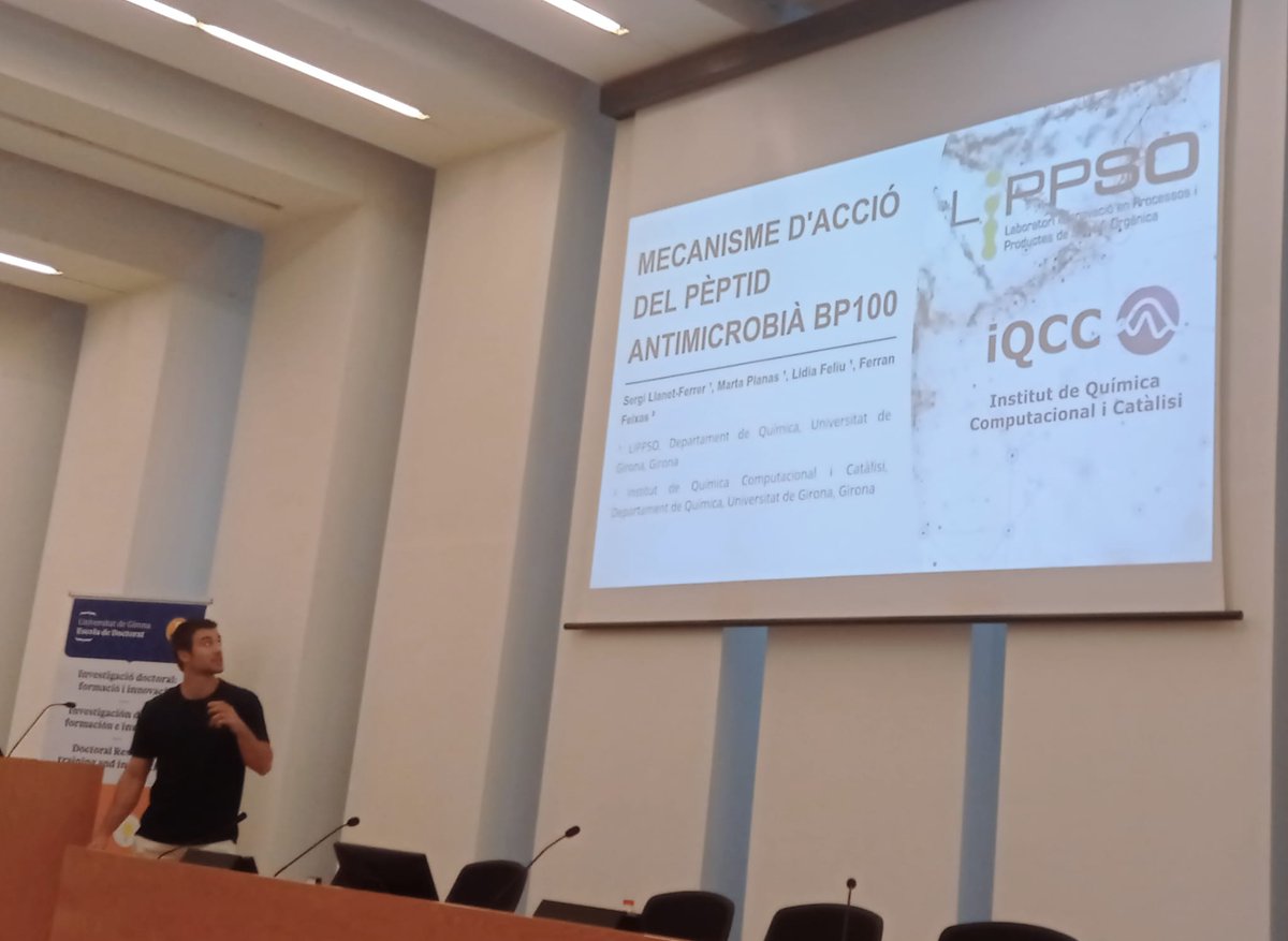LIPPSO group (@lippsogroup) on Twitter photo Presentació de Sergi Llanet a les <a href="/JoDoc_UdG/">Jornades Predoctorals UdG</a> d'una part del seu TFM per elucidar el mecanisme d'acció del pèptid BP100, treball realitzat en col·laboració amb Ferran Feixas (<a href="/ferranfeixas/">Ferran Feixas</a>) <a href="/IQCCUdG/">IQCC UdG</a> Presentació de Sergi Llanet a les <a href="/JoDoc_UdG/">Jornades Predoctorals UdG</a> d'una part del seu TFM per elucidar el mecanisme d'acció del pèptid BP100, treball realitzat en col·laboració amb Ferran Feixas (<a href="/ferranfeixas/">Ferran Feixas</a>) <a href="/IQCCUdG/">IQCC UdG</a>