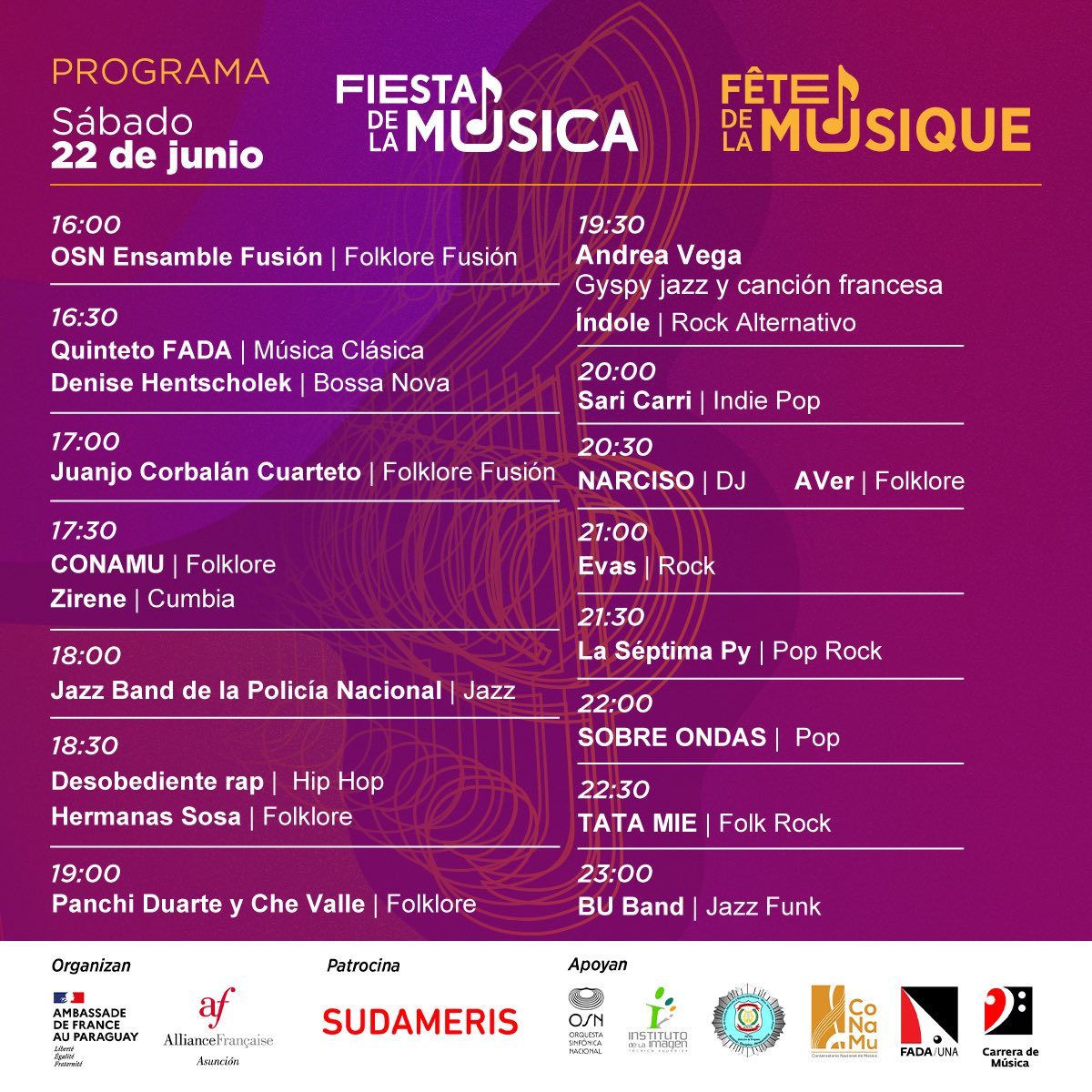 ✨Artistas de la #fetedelamusique