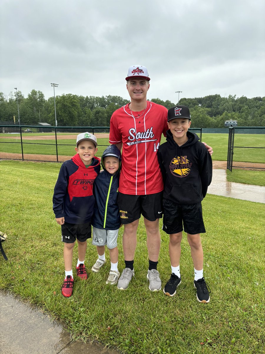 Only got 3 innings in because of the rain but still a lot of fun watching <a href="/austinkoep5/">Austin Koep</a> at the All-Star Series today! Great way to cap off a great high school career and someone that a lot of future Raiders really look up to!