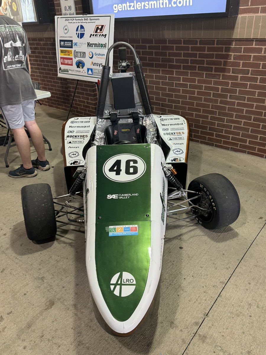 At York Revolution game in York, PA. Got to connect with York College Engineering. Senior project is to build a race car to test run at Michigan International Speedway!
