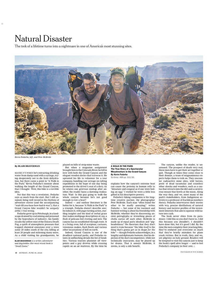 Kevin Fedarko (@kevinfedarko) on Twitter photo Let me once again thank the <a href="/nytimes/">The New York Times</a> for their marvelous coverage of this book, for which I am so deeply grateful. Let me once again thank the <a href="/nytimes/">The New York Times</a> for their marvelous coverage of this book, for which I am so deeply grateful.