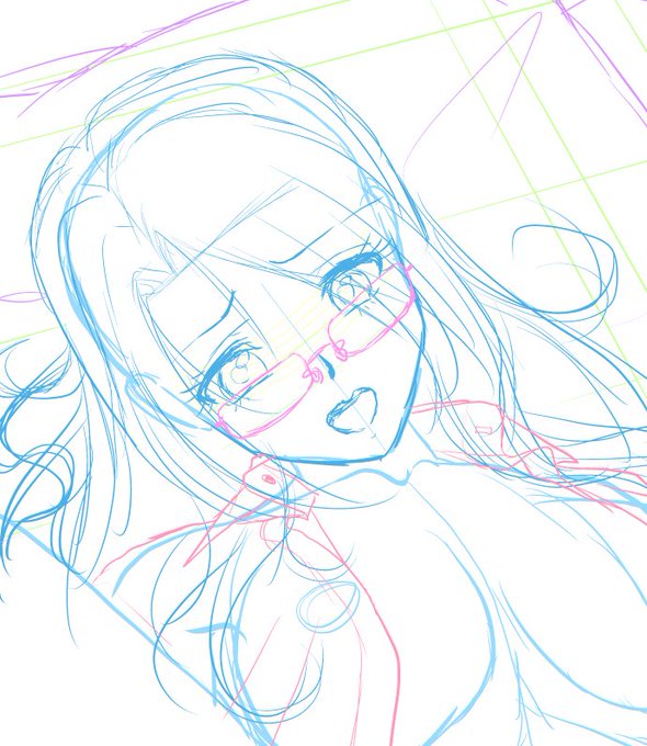 おはようございます!
朝お絵かき。
お顔がやっと決まったかな・・・? 