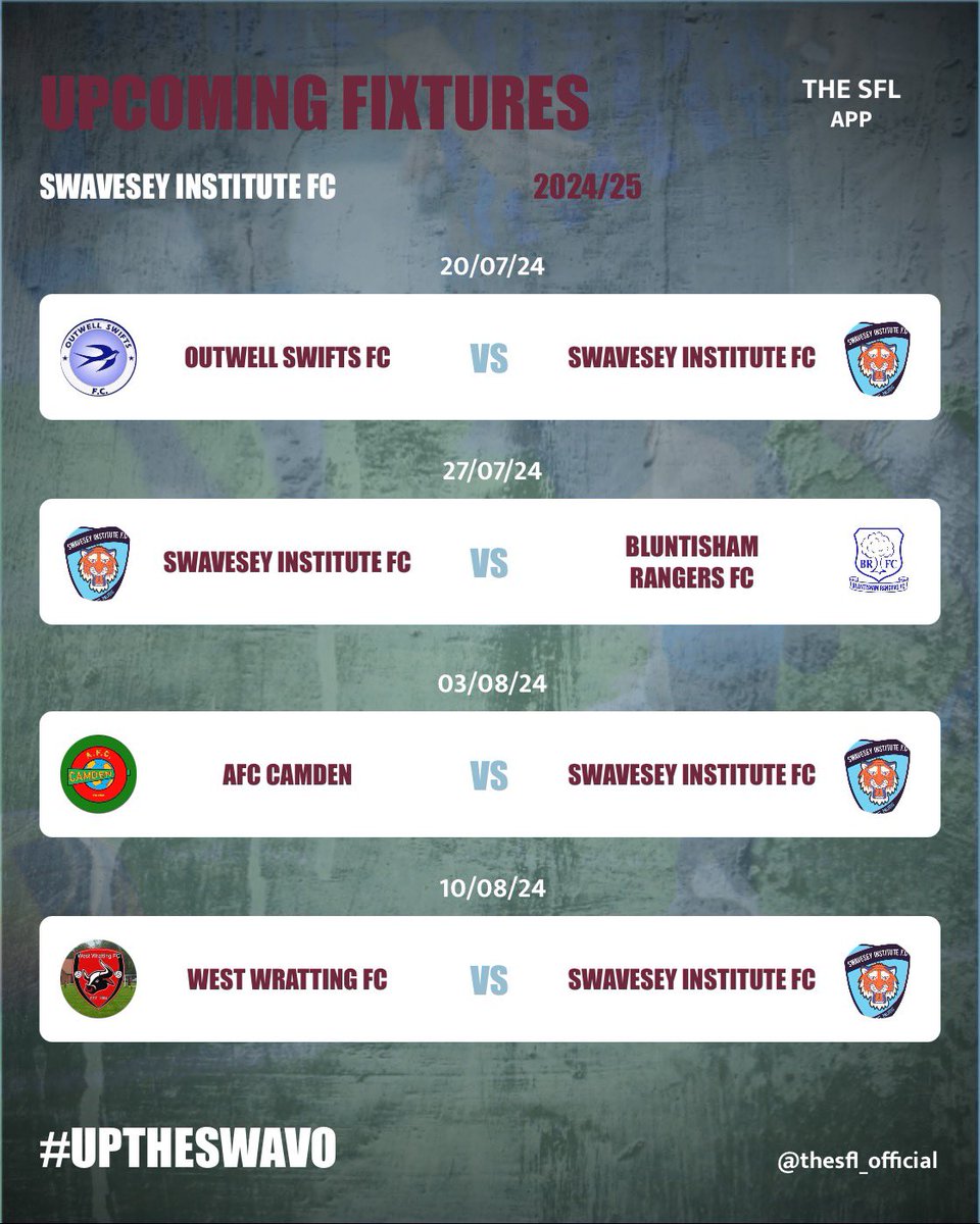 Swavesey Institute FC tweet media