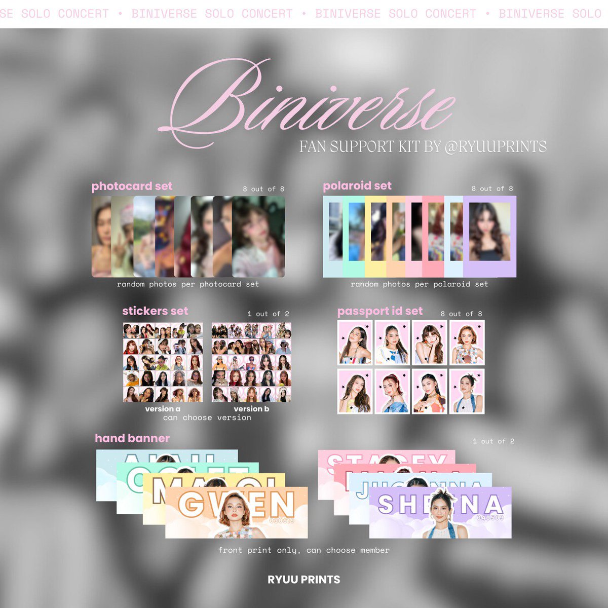 ryuuprints's tweet photo. #ryuuprintscollection wts lfb ph bini
π biniverse fan support kit by ryuuprints π
β±270 set + local shipping fee
see photos for inclusions.
comes with freebies πΈ
dop: payo only
all items for pre-order!
order here: https://t.co/Bskk1BqJsb https://t.co/t4C4ccqawk