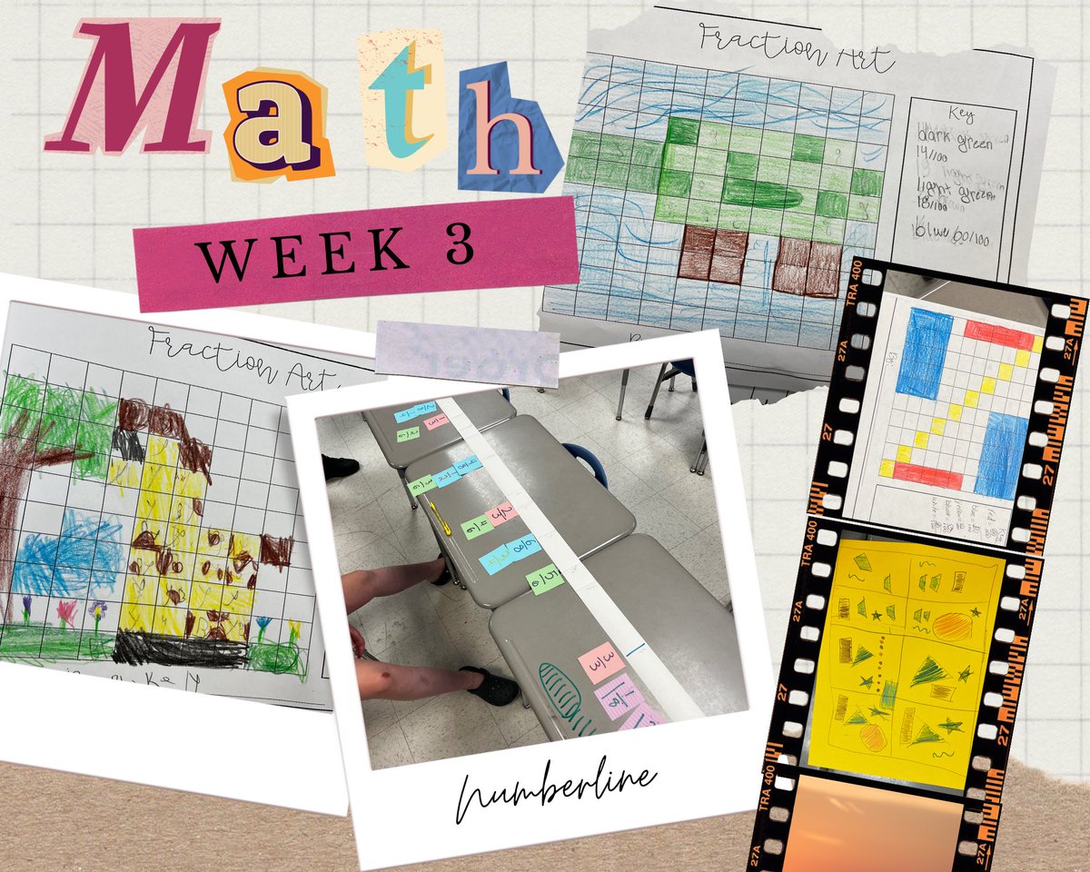 Rachel Betts (@bettsroom109) on Twitter photo Week 3 of math summer camp!
We made Mondrian art✅
Compared and ordered fractions on a number line✅
Created pixel animals with fractions✅
On to week 4! 🎨🎉🖼️
<a href="/MunfordElem/">Munford Elementary</a> <a href="/WendyBwgail/">Wendy Morrow</a> <a href="/AMSTI_UM/">AMSTI_UM</a> Week 3 of math summer camp!
We made Mondrian art✅
Compared and ordered fractions on a number line✅
Created pixel animals with fractions✅
On to week 4! 🎨🎉🖼️
<a href="/MunfordElem/">Munford Elementary</a> <a href="/WendyBwgail/">Wendy Morrow</a> <a href="/AMSTI_UM/">AMSTI_UM</a>