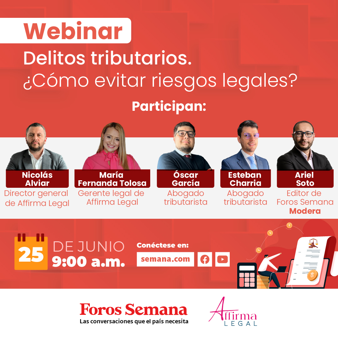 #ForosSemana Descubra cuáles son las obligaciones tributarias que tiene en Colombia y conozca el secreto para un futuro financiero estable. No se pierda este 25 de junio, desde las 9:00 a. m, el webinar Delitos tributarios. ¿Cómo evitar riesgos legales?.  #ObligacionesTributarias