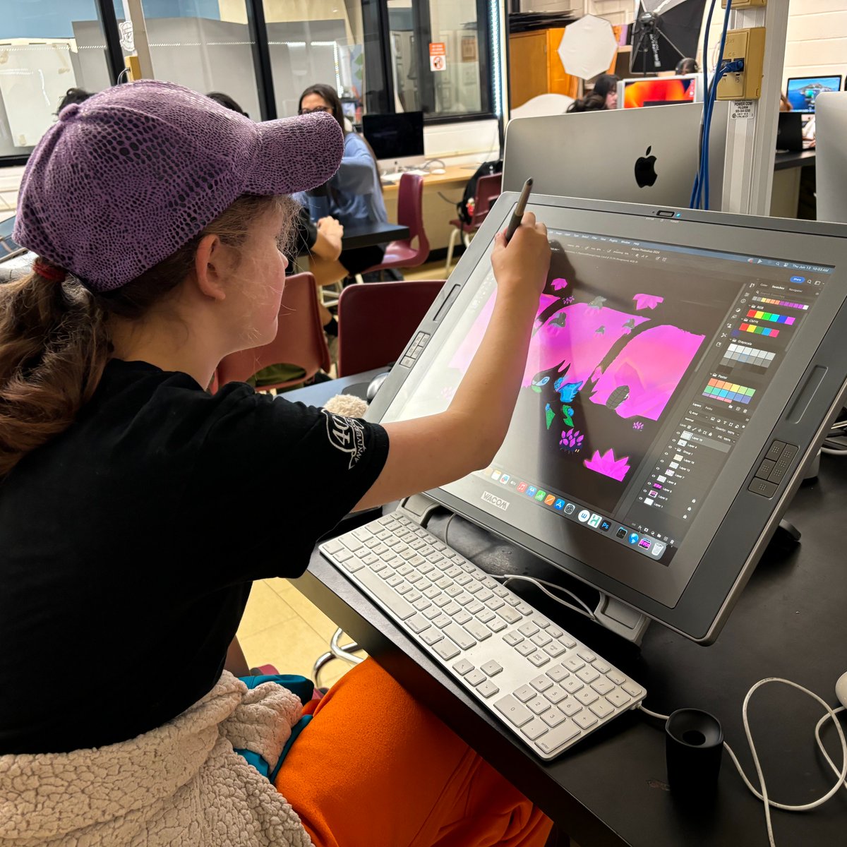 Another big thank you to @nelvanaent for their tablet donation. We are very grateful for their support of our program this year. Students were able to try them out as they finished their final projects of the school year.