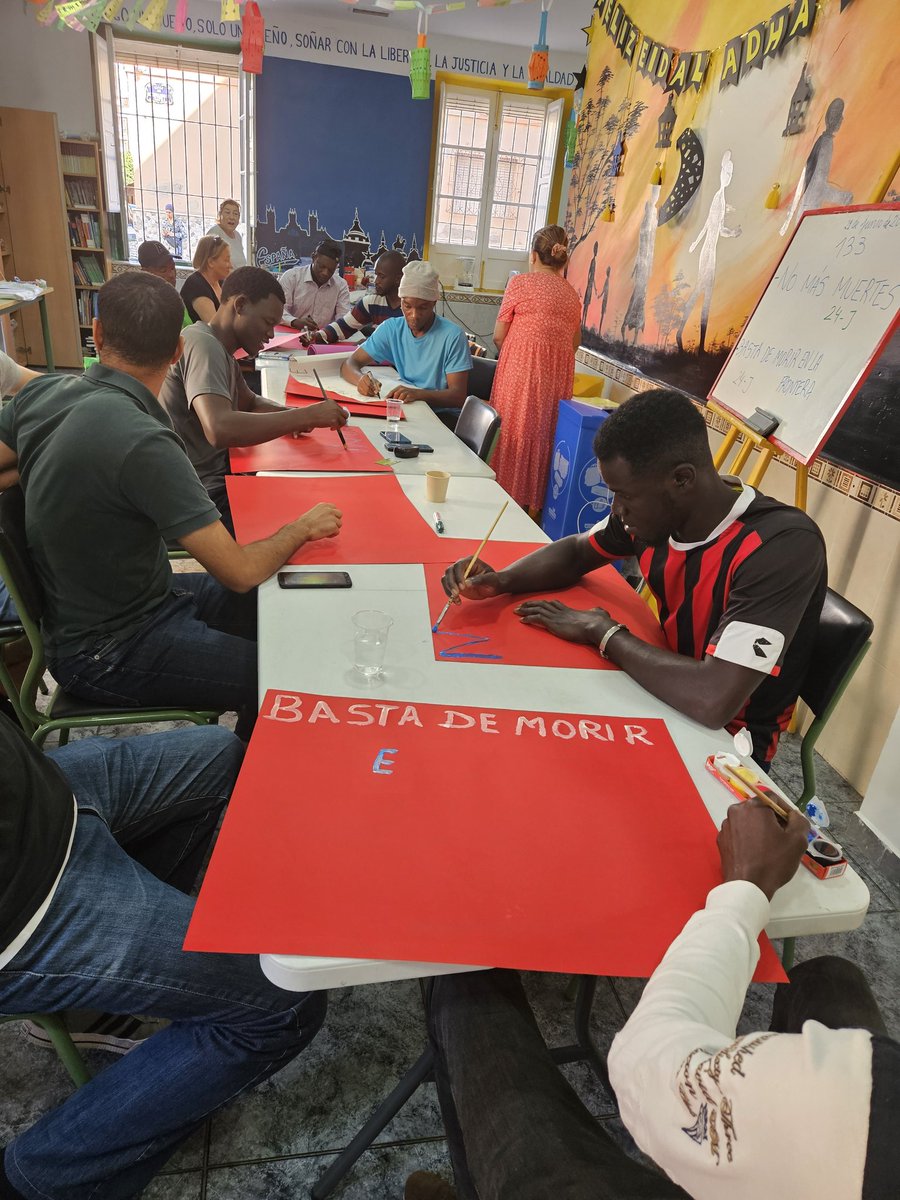 Preparando el segundo aniversario del la masacre en Melilla.24J