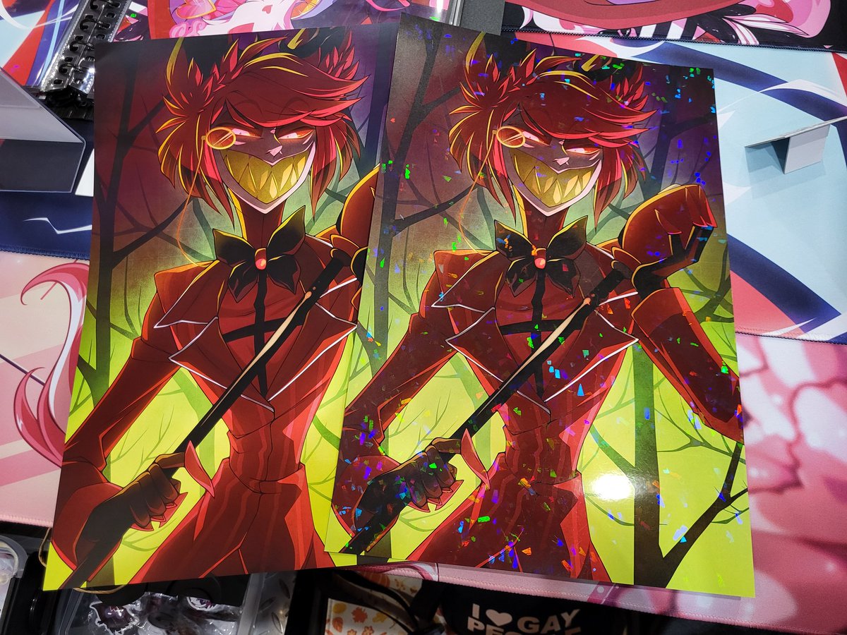 monkpartyart's tweet photo. The Al prints arrived in time, btw! If you're at Anime Ohio, find me and buy things >:3 https://t.co/DHWJfvEgJs